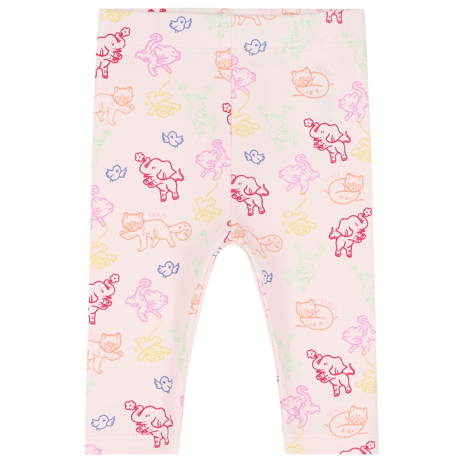Baby Girls Pink Logo & Animals Leggings Set, 1, hi-res